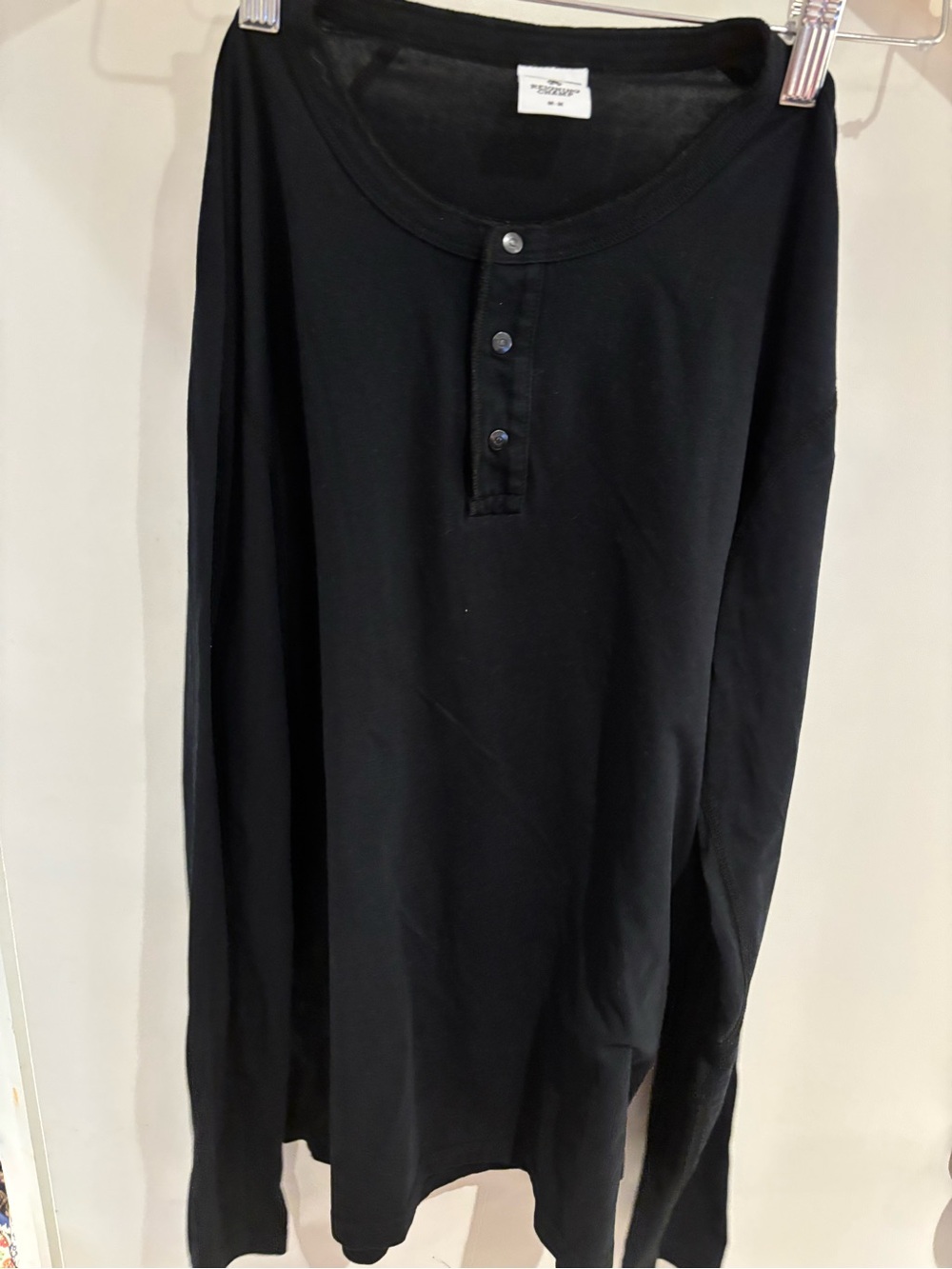 Reigning Champ Black Henley shirt